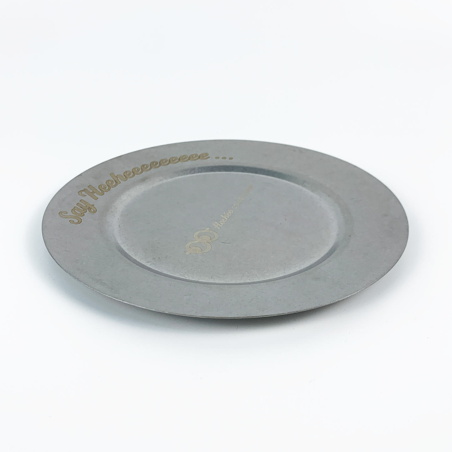 Heehee Engraved Stainless Steel Plate 1.0